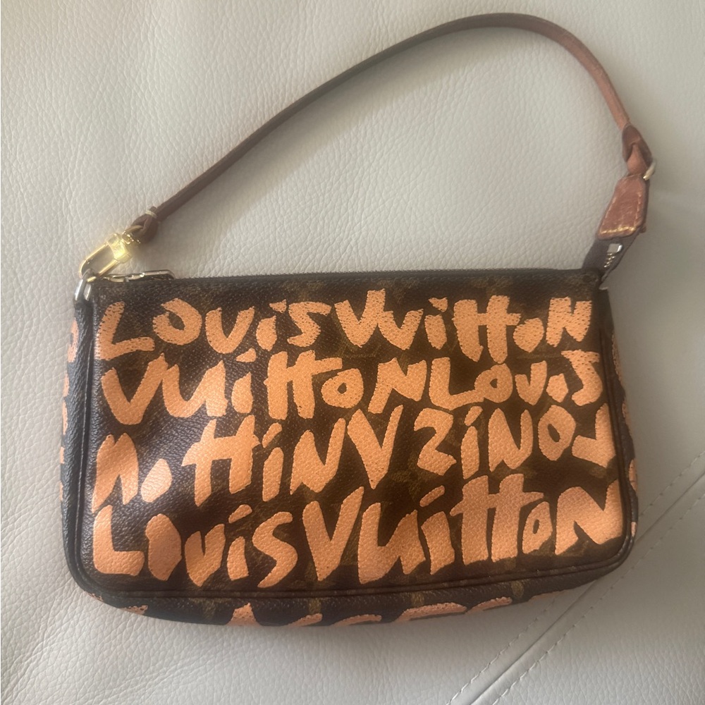 Louis Vuitton Black and Orange Handbag